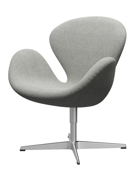 3320 Swan™ Sessel im Textil (Preisgruppe 2) von Arne Jacobsen - Hallingdal / 110 Weiß/Grau - Jacobsen Plus