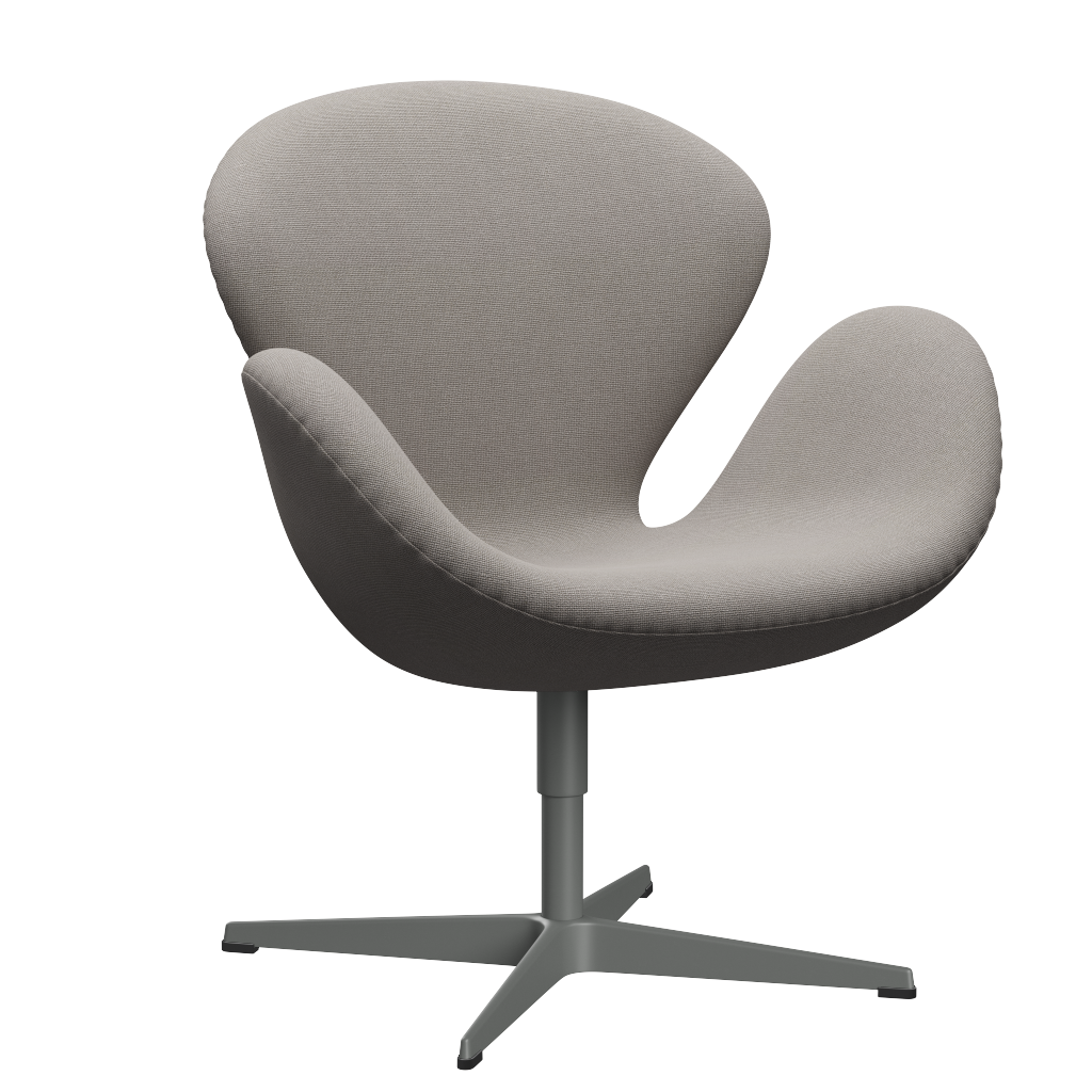 3320 Svanen loungestol, stel i silver grey af Arne Jacobsen - Hallingdal - 113 Light Grey - Jacobsen Plus