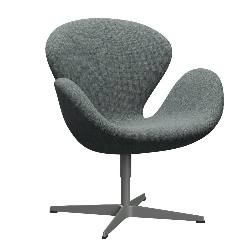 3320 Svanen loungestol, stel i silver grey af Arne Jacobsen - Hallingdal - 130 Grey - Jacobsen Plus