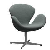 3320 Svanen loungestol, stel i silver grey af Arne Jacobsen - Hallingdal - 130 Grey - Jacobsen Plus