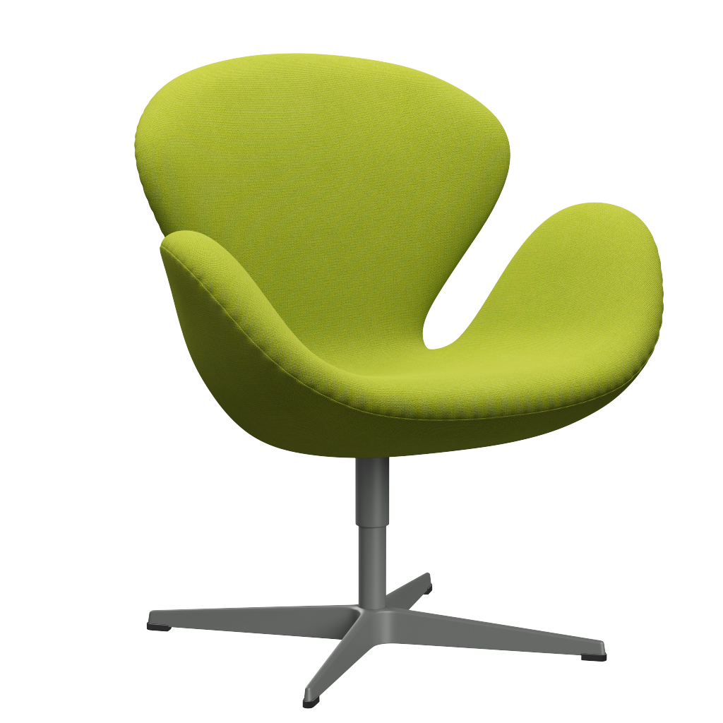 3320 Svanen loungestol, stel i silver grey af Arne Jacobsen - Hallingdal - 907 Lime - Jacobsen Plus