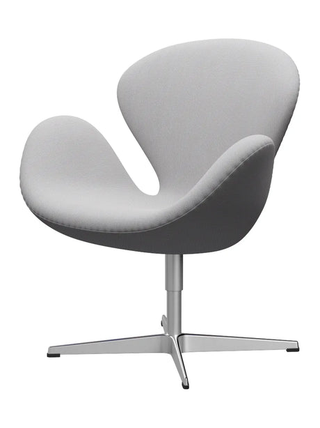 3320 Swan™ Sessel im Textil (Preisgruppe 2) von Arne Jacobsen - Steelcut Trio / 105 Weiß & Hellgrau - Jacobsen Plus