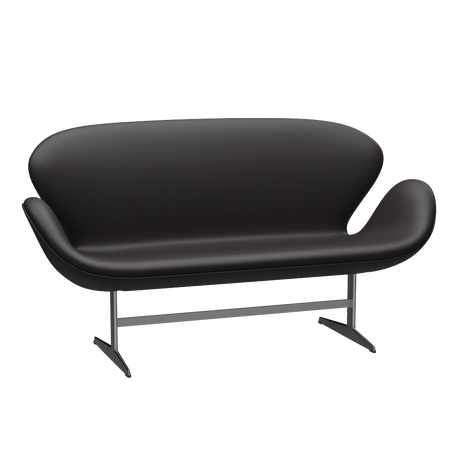 3321 Schwanensofa von Arne Jacobsen - Aura Leder - Black Brown - Jacobsen Plus