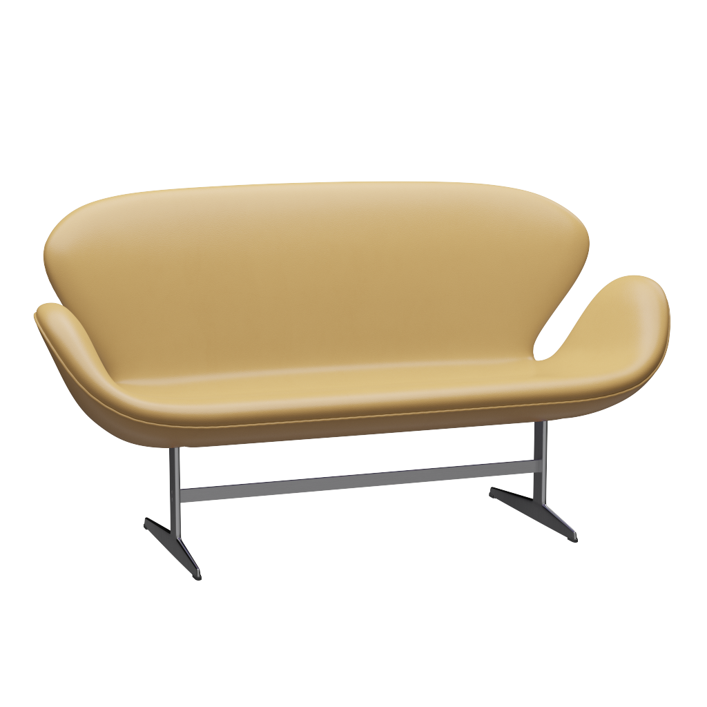 3321 Svanesofa af Arne Jacobsen - Aura læder - Beige - Jacobsen Plus