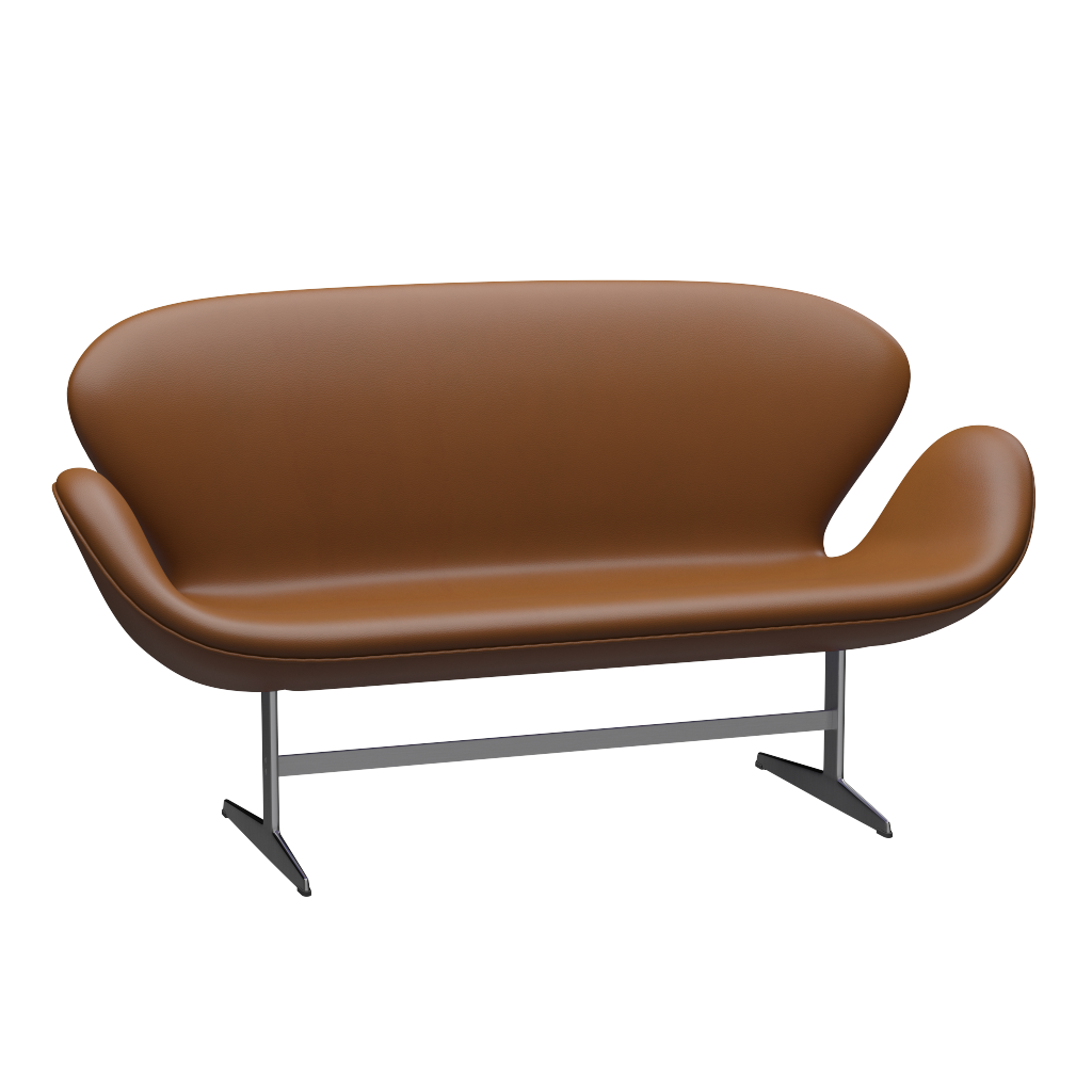 3321 Svanesofa af Arne Jacobsen - Aura læder - Walnut - Jacobsen Plus