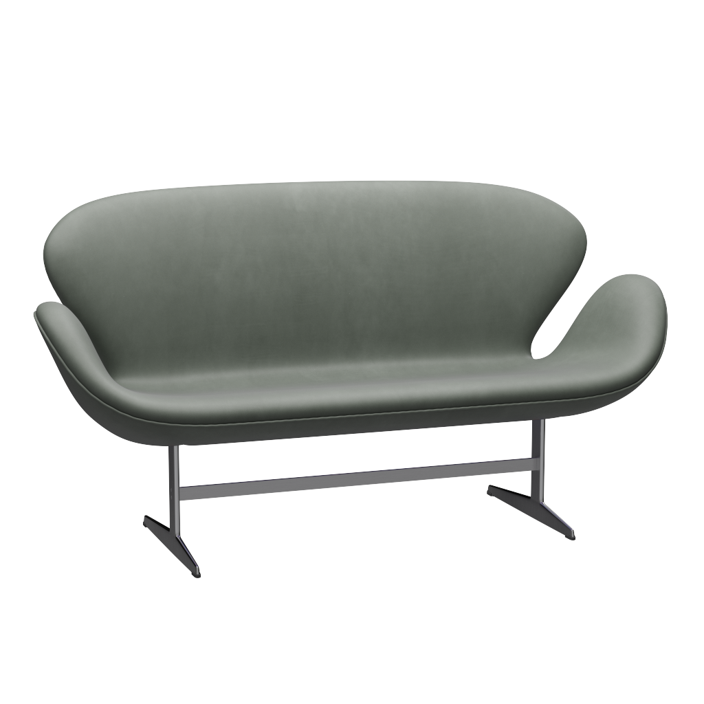 3321 Svanesofa af Arne Jacobsen - Grace læder - Concrete Grey - Jacobsen Plus