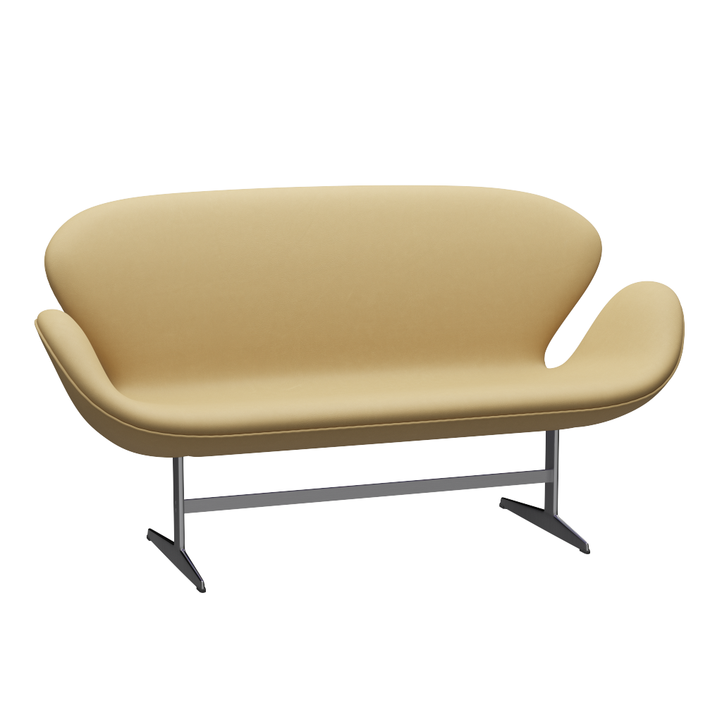 3321 Svanesofa af Arne Jacobsen - Haze læder - Beige - Jacobsen Plus