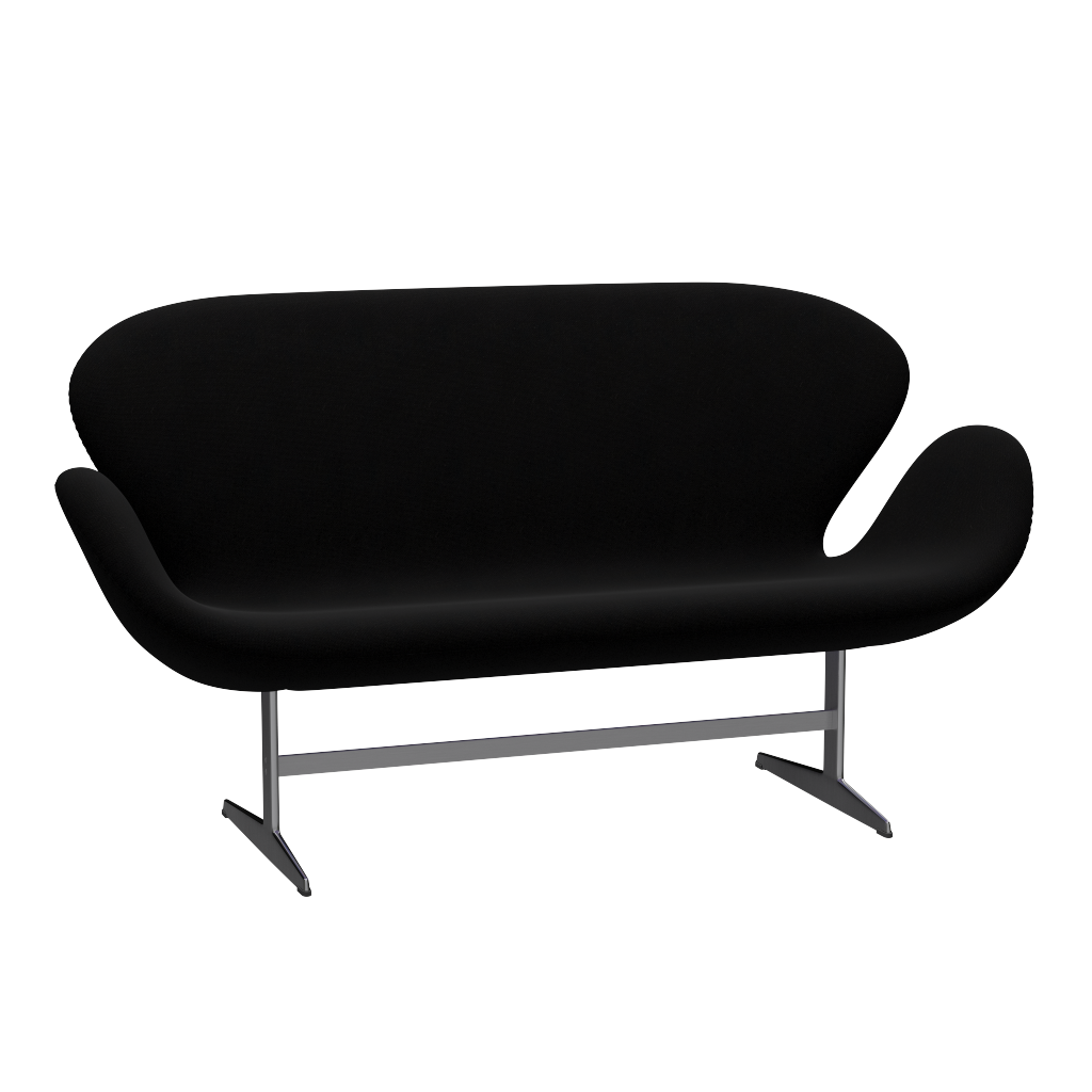 3321 Svanesofa af Arne Jacobsen - Hallingdal - 190 Black - Jacobsen Plus