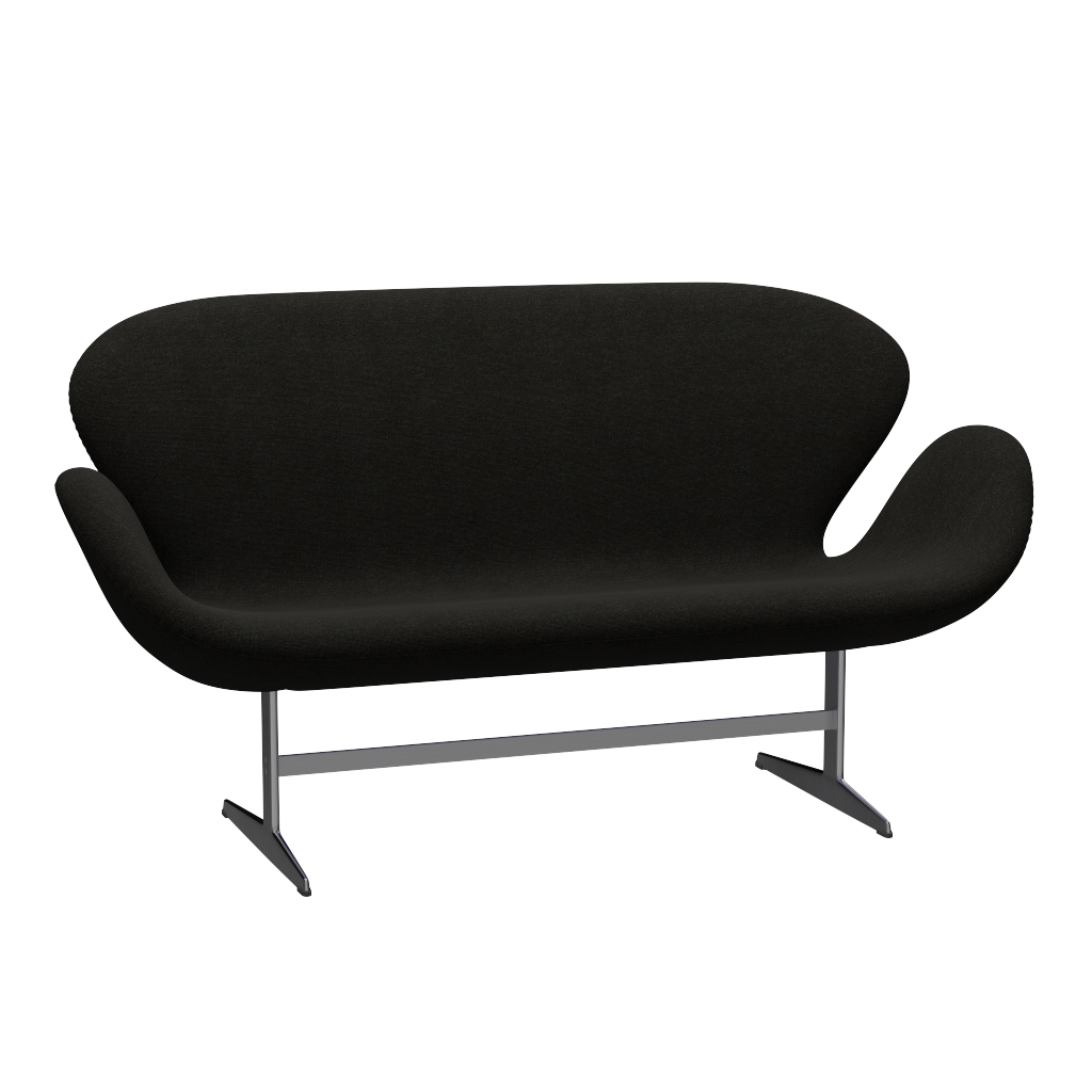 3321 Svanesofa af Arne Jacobsen - Hallingdal - 376 Brown/Dark Grey - Jacobsen Plus