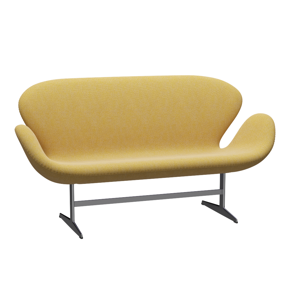 3321 Svanesofa af Arne Jacobsen - Hallingdal - 407 Yellow/White - Jacobsen Plus
