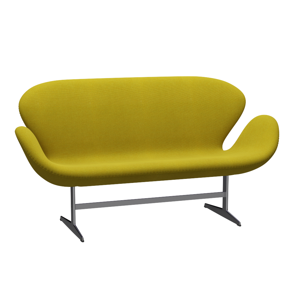 3321 Svanesofa af Arne Jacobsen - Hallingdal - 420 Yellow/Green - Jacobsen Plus