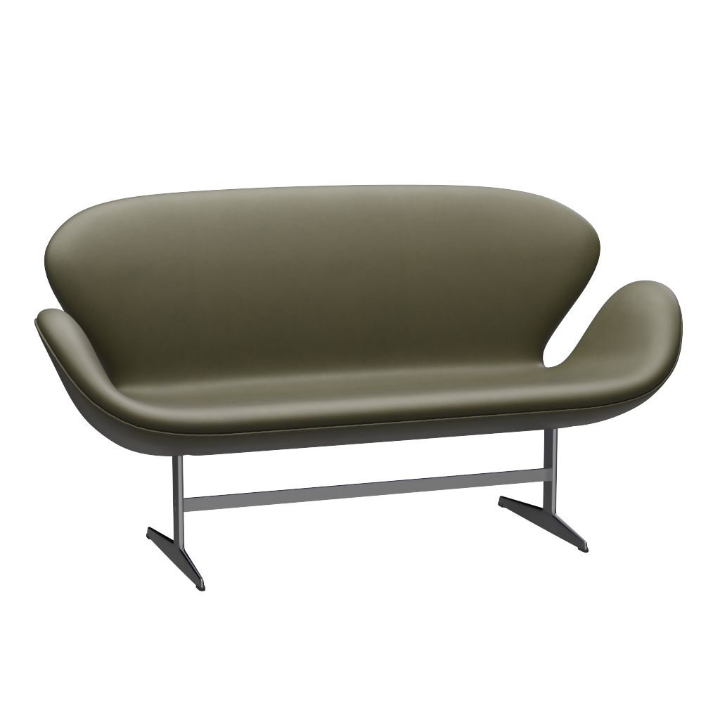 3321 Svanesofa af Arne Jacobsen - Essential læder - Moss Green - Jacobsen Plus