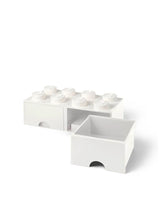 LEGO kasse 2x4 med 2 skuffer, hvid fra Room Copenhagen - 4 - Jacobsen Plus
