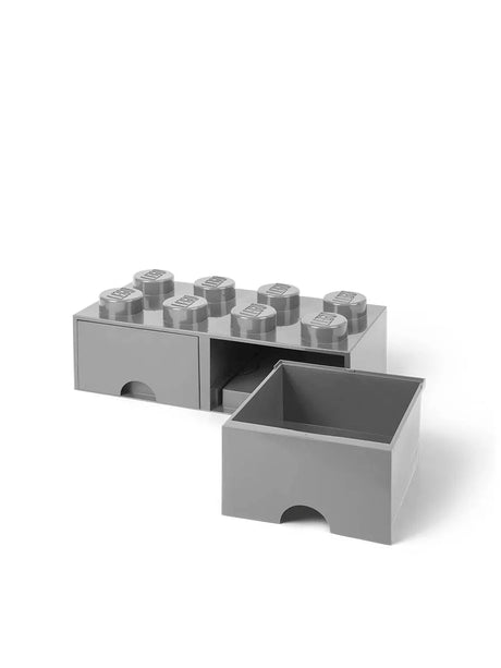 LEGO Kiste 2x4 mit 2 Schubladen, medium Stone Grey von Room Copenhagen - 4 - Jacobsen Plus