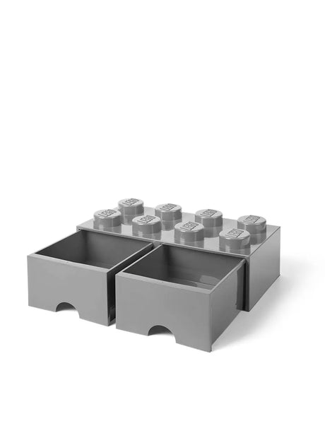 LEGO Kiste 2x4 mit 2 Schubladen, medium Stone Grey von Room Copenhagen - 3 - Jacobsen Plus