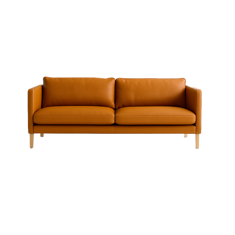 MH276 3-Sitzer Sofa in Baltique Anilinleder von Mogens Hansen - Baltique 43001 (Goldbraun) - Jacobsen Plus