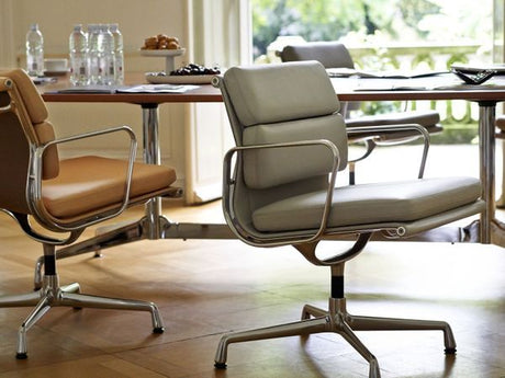Soft Pad Chair EA 217 Bürostuhl, cognac Leder/chrom stel fra Vitra - 4 - Jacobsen Plus