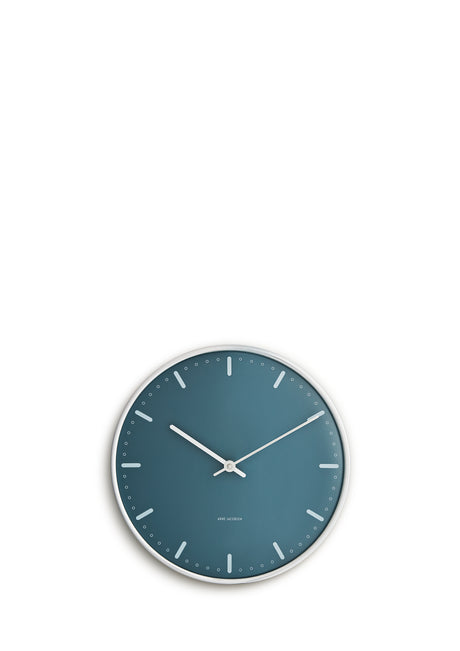 City Hall Wanduhr, Blau von Arne Jacobsen (Ø: 21) - 1 - Jacobsen Plus