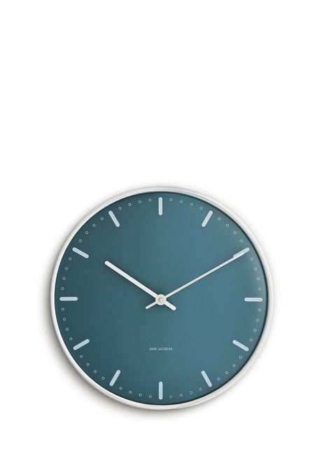 City Hall Wanduhr, Blau von Arne Jacobsen (Ø: 29) - 1 - Jacobsen Plus