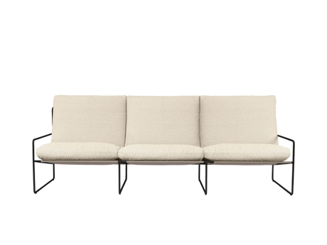 Desert 3-Sitzer outdoor Sofa von Ferm Living - Schwarz - Pure Boucle - Off-white - Jacobsen Plus