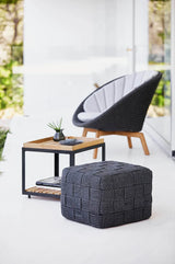 Cube Fodskammel fra Cane-line - Dark grey - Jacobsen Plus