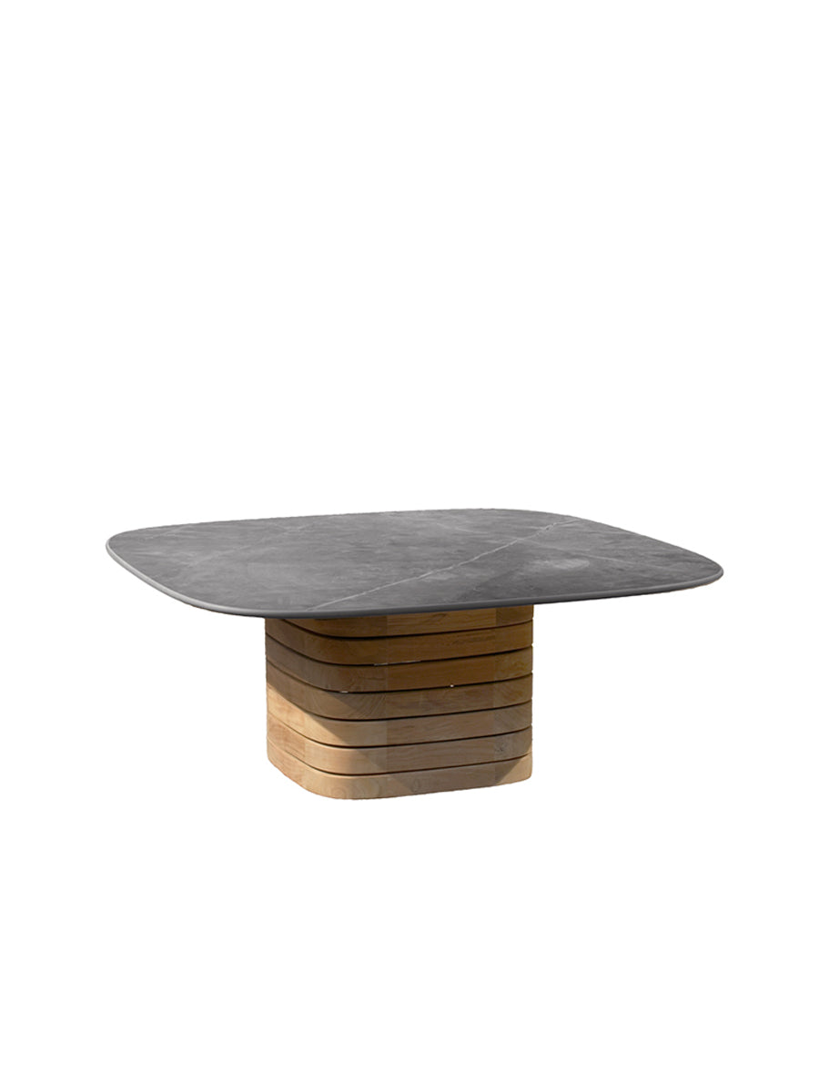 Mellow Outdoor Couchtisch, quadratisch, small von Cane-line - Taupe - Jacobsen Plus
