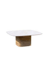 Mellow Outdoor Couchtisch, quadratisch, small von Cane-line - Travertin-Look - Jacobsen Plus