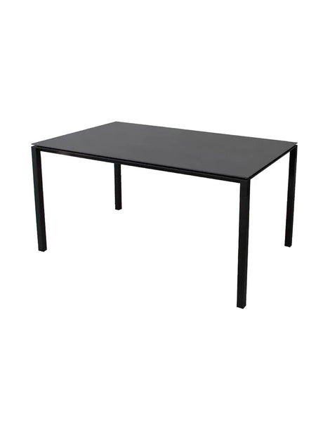Pure Bord, 150x90 cm fra Cane-line - Nero Black / Lava grey - Jacobsen Plus