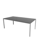 Pure Bord, 200x100 cm fra Cane-line - Light grey / Nero Black - Jacobsen Plus
