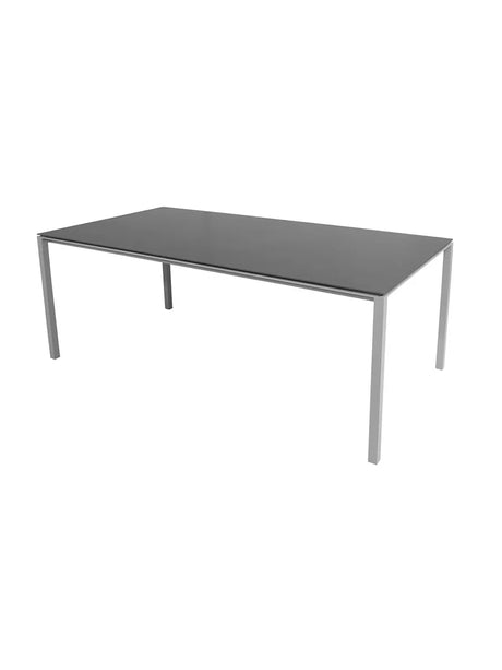 Pure Bord, 200x100 cm fra Cane-line - Light grey / Nero Black - Jacobsen Plus