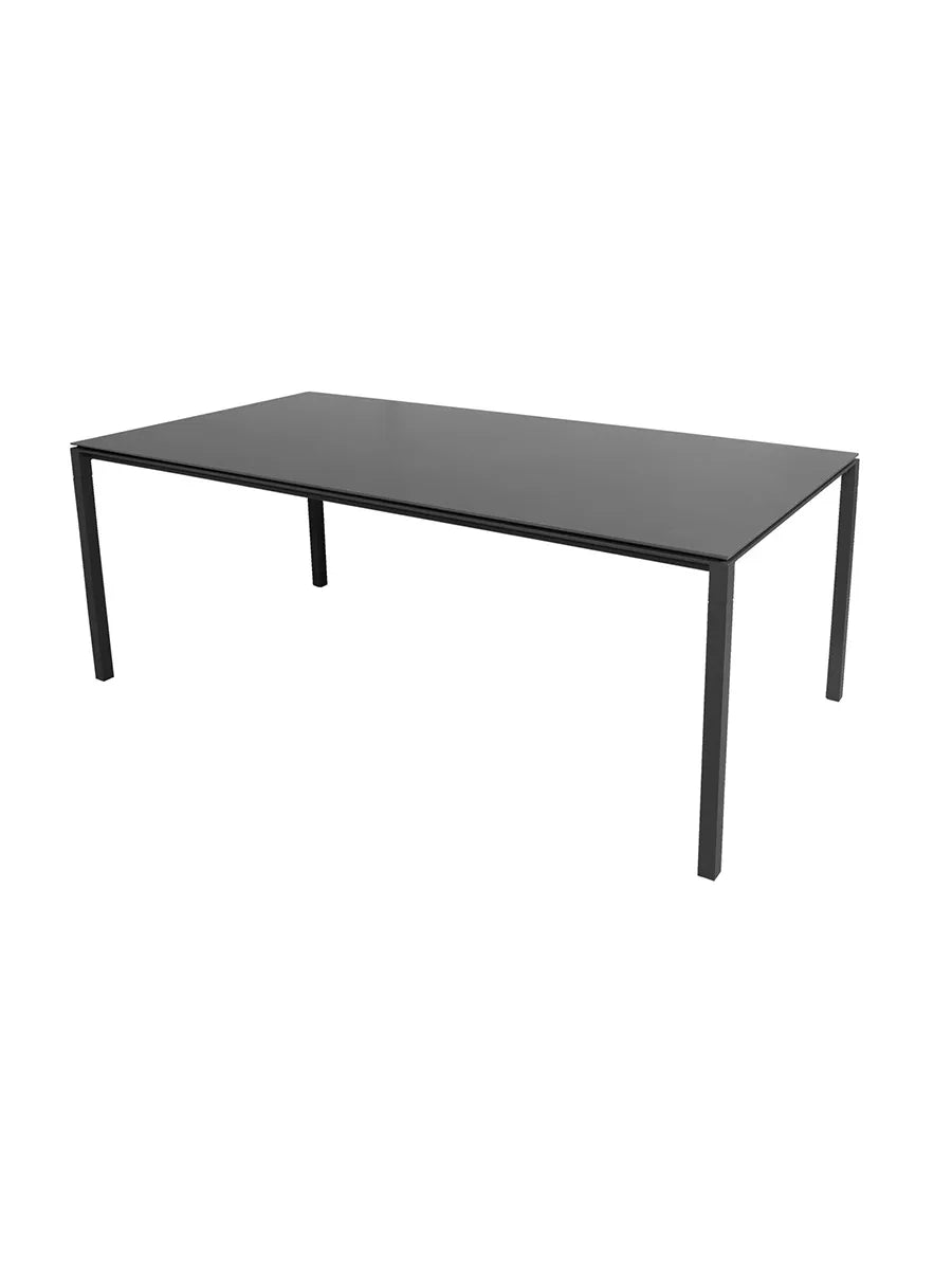 Pure Bord, 200x100 cm fra Cane-line - Lava grey / Nero Black - Jacobsen Plus