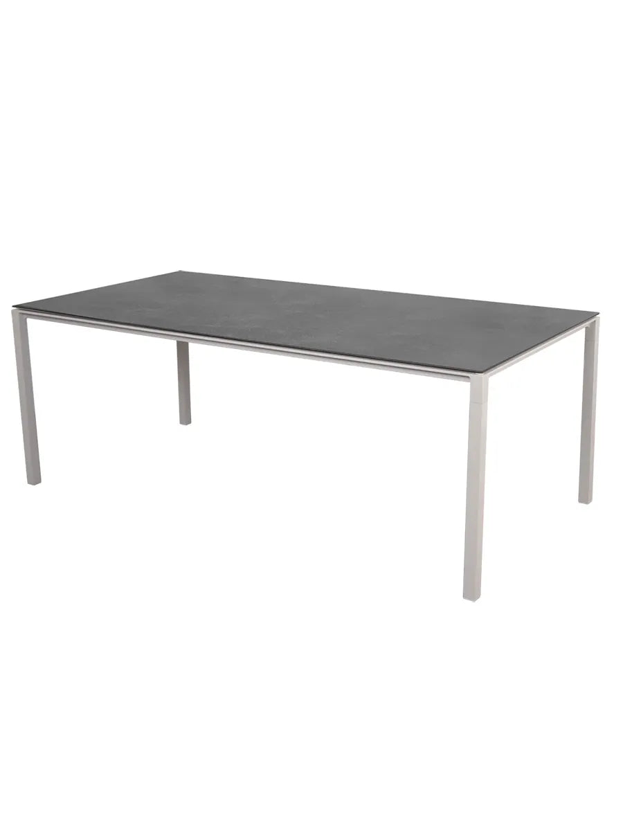 Pure Bord, 200x100 cm fra Cane-line - Sand / Fossil Black - Jacobsen Plus