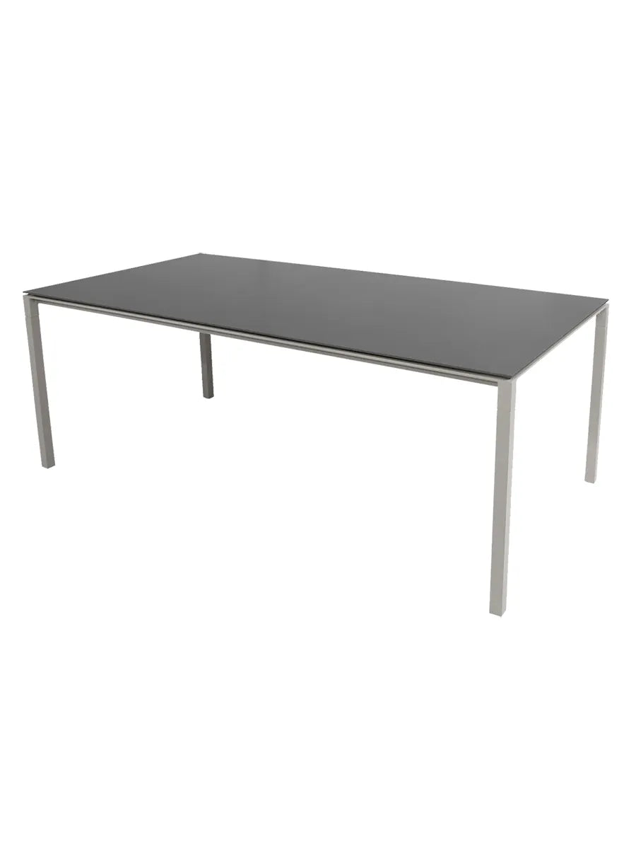 Pure Bord, 200x100 cm fra Cane-line - Taupe / Nero Black - Jacobsen Plus