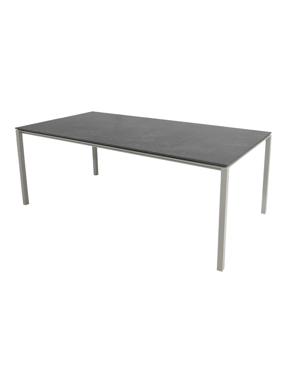 Pure Bord, 200x100 cm fra Cane-line - Taupe / Fossil Black - Jacobsen Plus