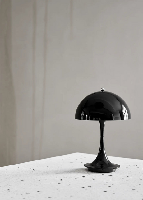 Panthella 160 Portable V3, undurchsichtiges Schwarz von Verner Panton - 2 - Jacobsen Plus