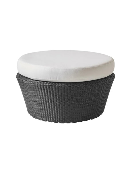 Kingston Fußhocker von Cane-line - Graphit / White, Cane-line Natté inkl. QuickDry - Jacobsen Plus