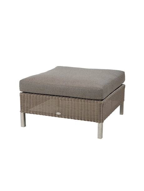 Connect Fußhocker von Cane-line - Taupe, Cane-line Natté - Jacobsen Plus