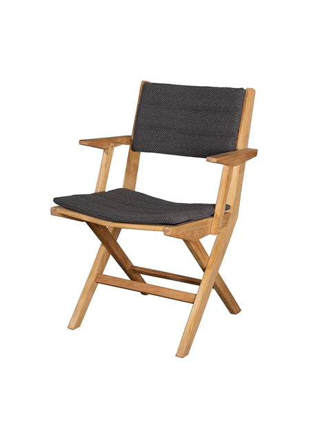 Flip Klappstuhl mit Armlehnen von Cane-line - Cane-line Focus, Dunkelgrau - Jacobsen Plus