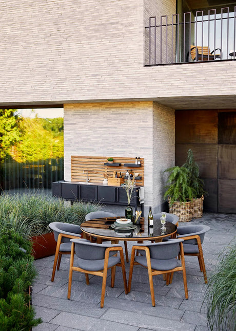 Luna Stol, teak/grey fra Cane-line - 2 - Jacobsen Plus