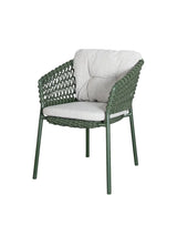 Ocean Stol, Soft Rope fra Cane-line - Dark green / Light brown, Cane-line Wove - Jacobsen Plus