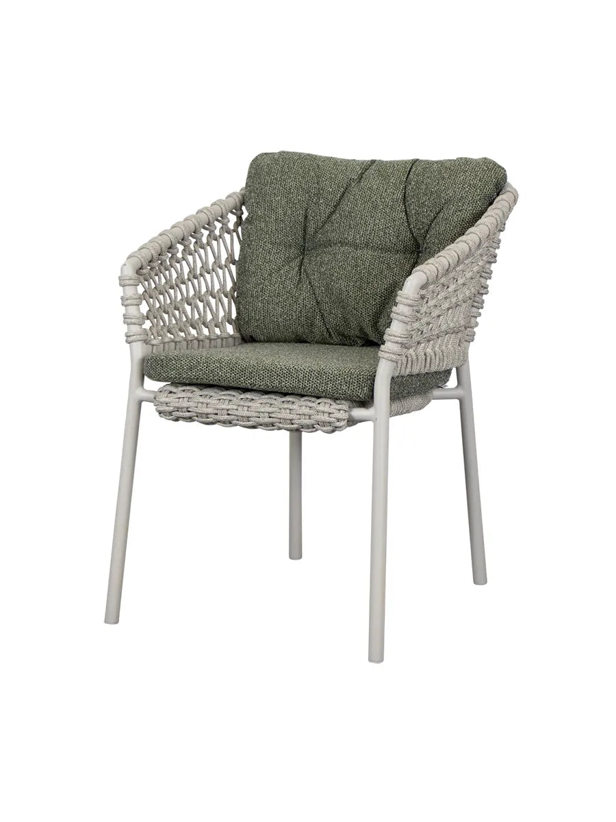 Ocean Stol, Soft Rope fra Cane-line - Sand / Dark green, Cane-line Wove - Jacobsen Plus
