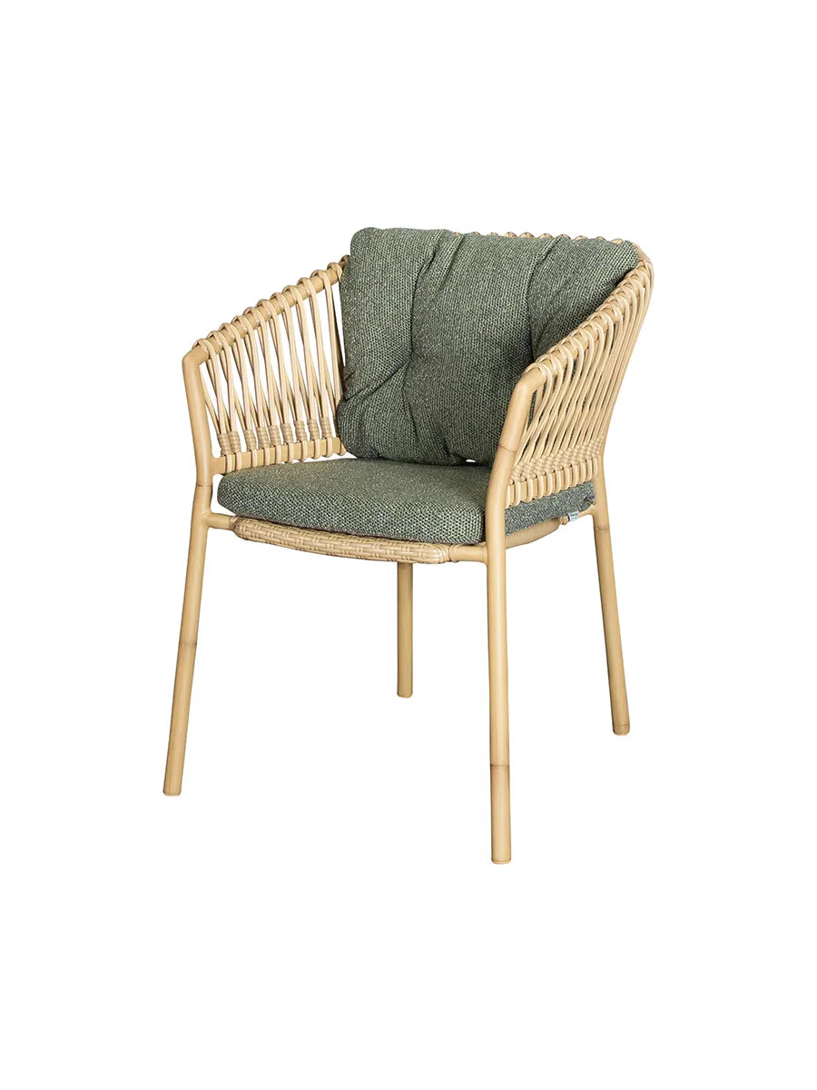 Ocean stol, Weave fra Cane-line - Natural / Dark green, Cane-line Wove - Jacobsen Plus