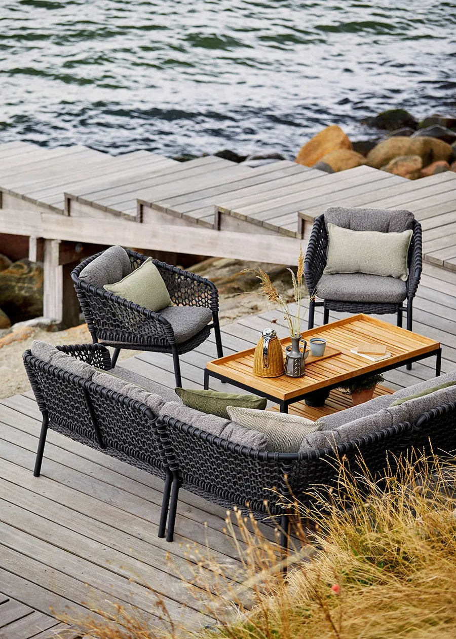 Ocean 2-pers. Sofa, højre modul, Soft Rope fra Cane-line - 2 - Jacobsen Plus