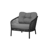 Ocean Large Lounge-Sessel, Soft Rope von Cane-line - Grey - Cane-line AirTouch mit QuickDry & Airflow - Jacobsen Plus