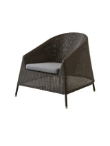 Kingston Lounge-Sessel von Cane-line - Mocca / Grau, Cane-line Natté - Jacobsen Plus