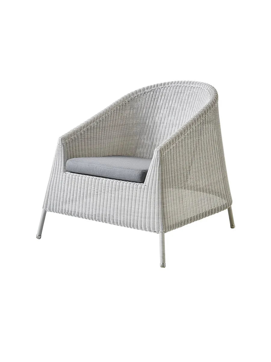 Kingston Lounge-Sessel von Cane-line - Weiß-grau / Grau, Cane-line Natté - Jacobsen Plus