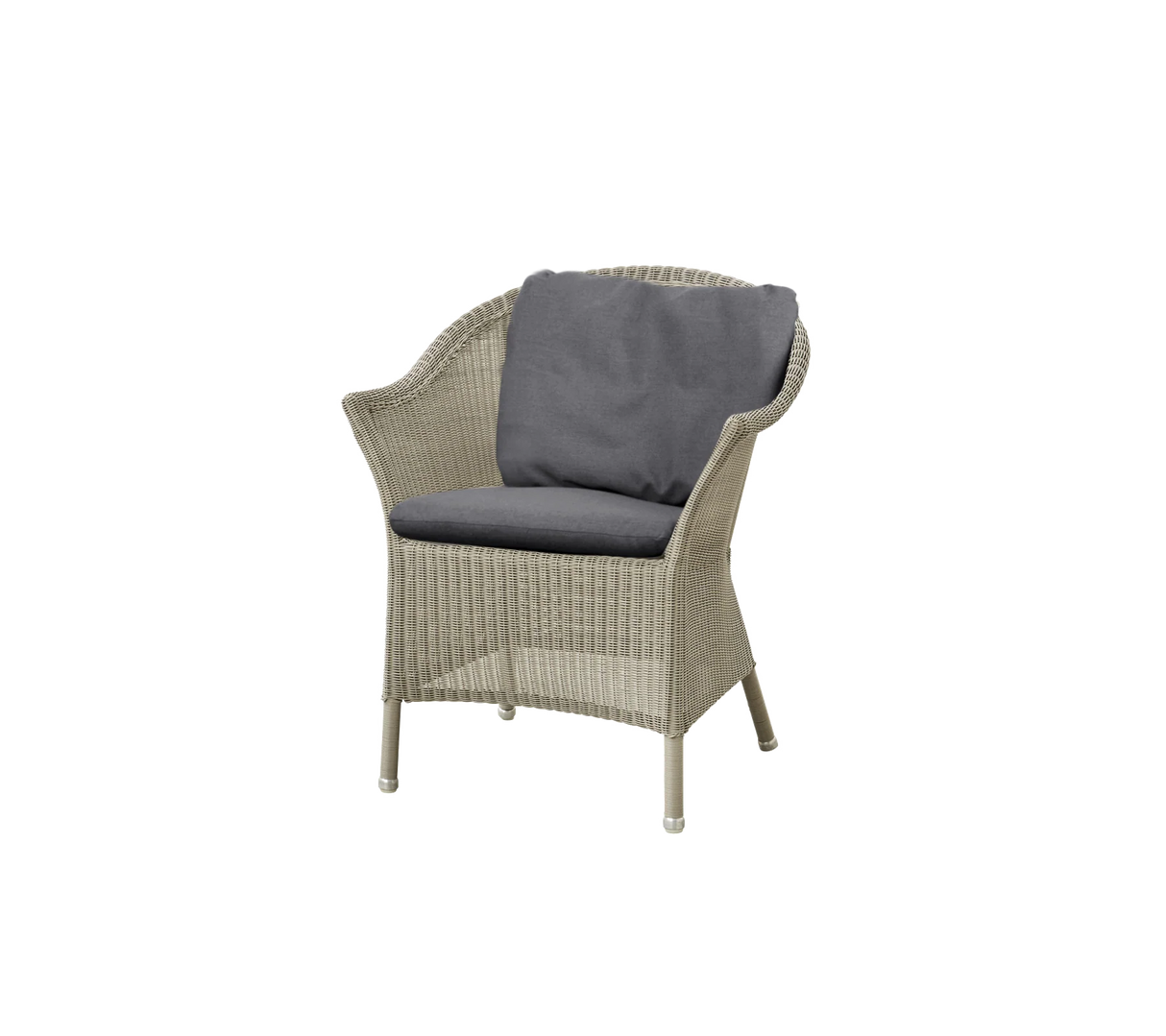 Lansing Havestol fra Cane-line - Taupe / Grey- Cane-line Natté sæde - og ryghynde - Jacobsen Plus