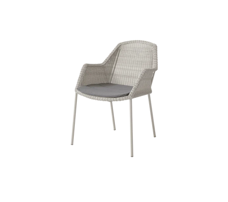Breeze Stuhl, stapelbar inkl. Kissen von Cane-line - Sand / Taupe - Cane-line Natté - Jacobsen Plus