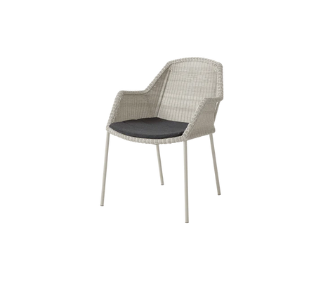 Breeze Stuhl, stapelbar inkl. Kissen von Cane-line - Sand / Black - Cane-line Natté - Jacobsen Plus