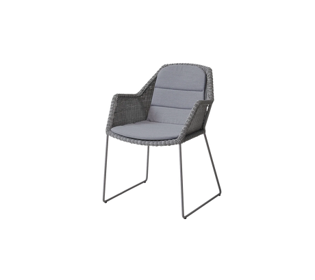 Breeze Stuhl inkl. Kissen von Cane-line - Hellgrau / Grey - Cane-line Natté - Jacobsen Plus